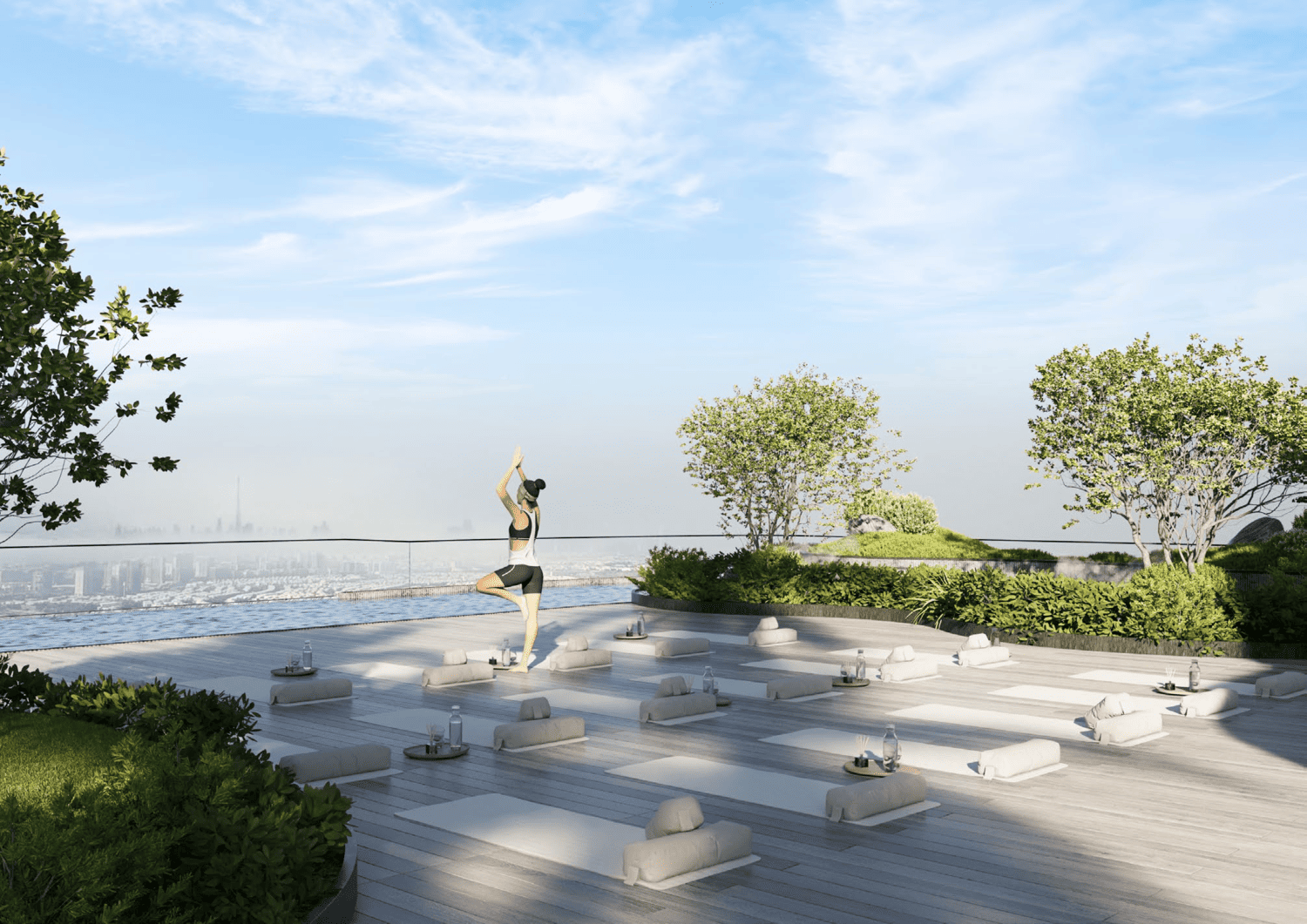 Outdoor yoga area